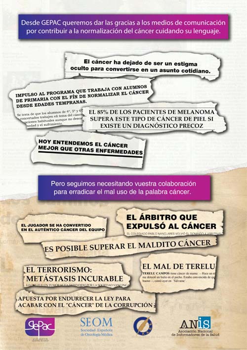 ‘¿Cómo vas de lo tuyo?’, campaña de GEPAC para desestigmatizar el término ‘cáncer’