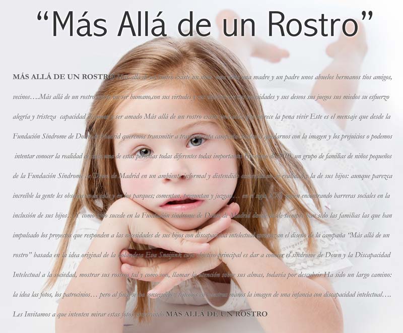 La Fundación Síndrome de Down de Madrid presenta el libro de la exposición ‘Más allá de un rostro’