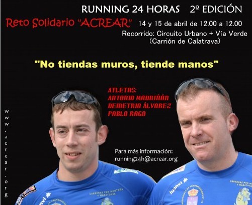 ACREAR celebra en Carrión de Calatrava la segunda edición de su ‘Reto Solidario Running 24 Horas’