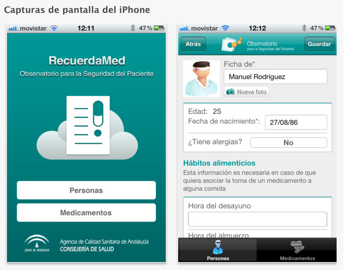 ‘RecuerdaMed’, nueva app para móviles para recordar la toma de la medicación a pacientes y familiares