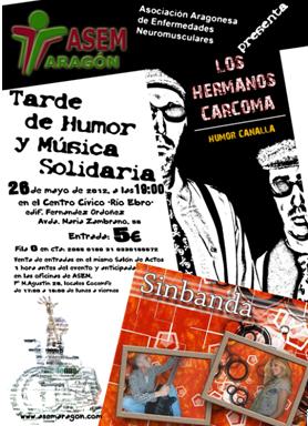 Tarde de humor y música solidaria con ASEM Aragón