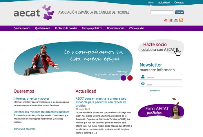 La Asociación Española de Cáncer de Tiroides presenta nueva página web «informativa y formativa»