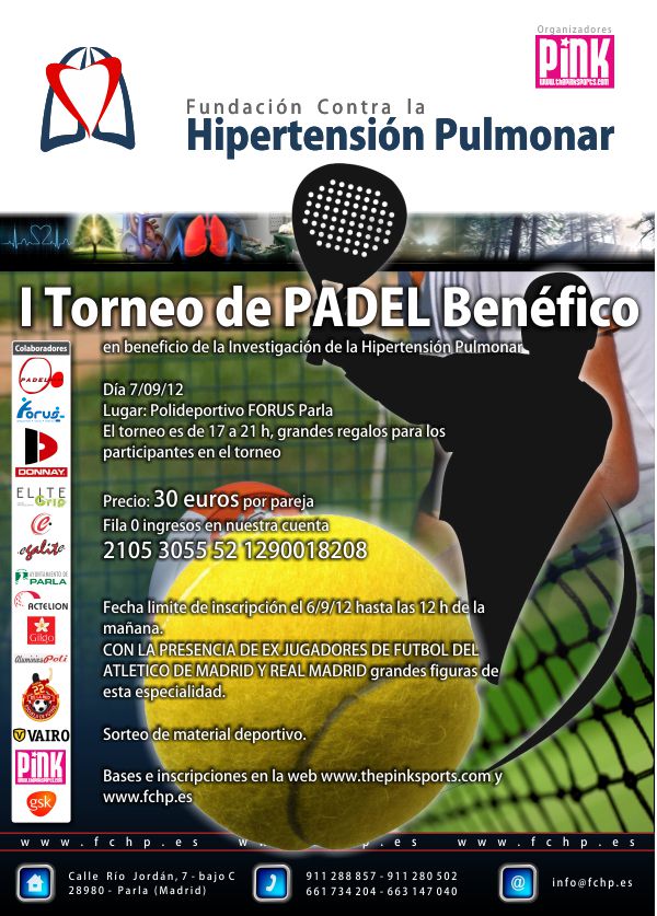 I Torneo de Pádel Benéfico de la Fundación Contra la Hipertensión Pulmonar