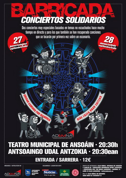 Barricada da dos conciertos en favor de la Asociación de Esclerosis Múltiple de Navarra