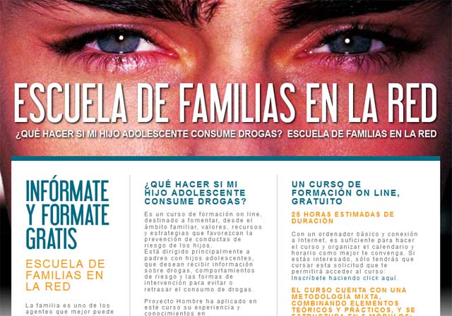Curso ‘on line’ para prevenir y detectar el consumo de drogas entre los jóvenes