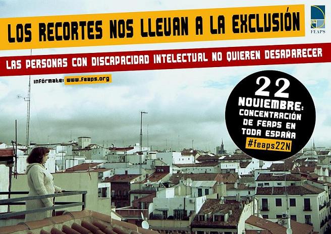 FEAPS convoca actos de protesta en todo el país contra los recortes