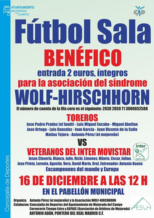 Partido benéfico a favor de la Asociación Española del Síndrome Wolf-Hirschhorn