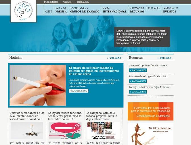 El Comité Nacional para la Prevención del Tabaquismo renueva su web