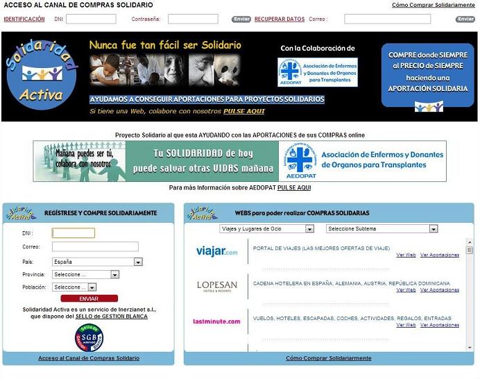 Canal Solidario de Compras en Internet de AEDOPAT