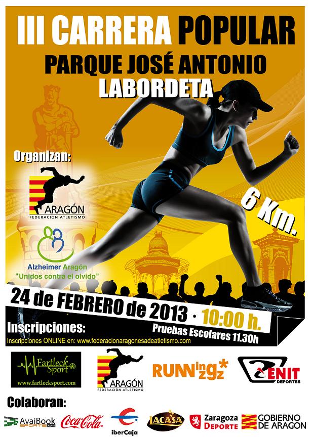 ‘III Carrera Popular Parque José Antonio Labordeta’ a favor de Alzheimer Aragón