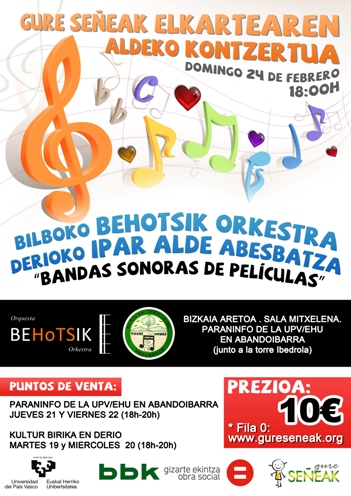 Concierto benéfico a favor de la Asociación Gure Señeak de ER