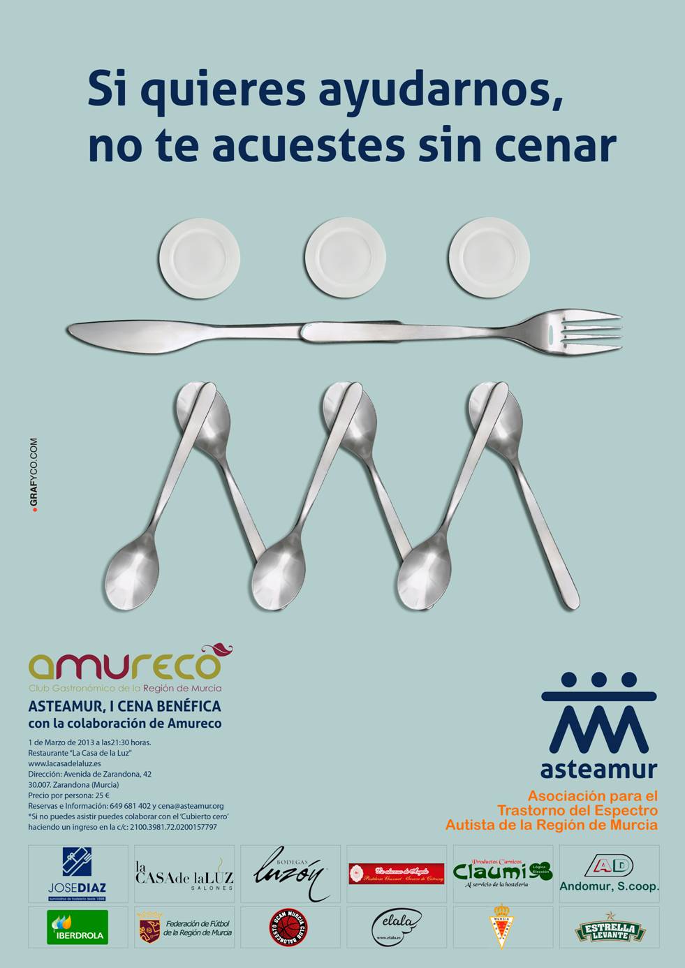 I Cena Benéfica de Asteamur este viernes en Zarandona, Murcia