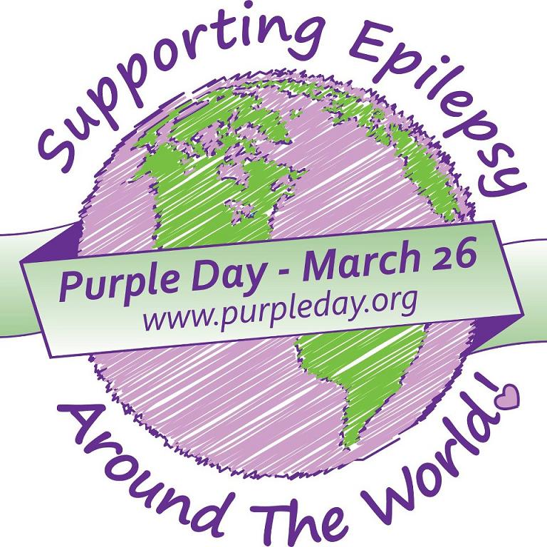 Ropa de color púrpura en el Día Mundial de la Epilepsia