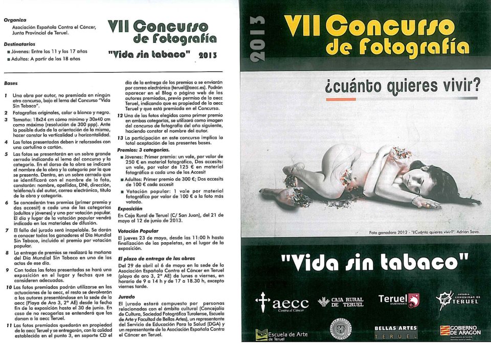 VII Concurso de Fotografía ‘Vida sin Tabaco’ de AECC Teruel