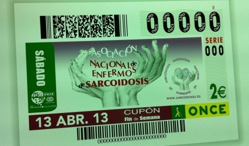 La ONCE dedica su cupón del sábado a la Asociación Nacional de Enfermos de Sarcoidosis