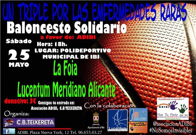 Partido de baloncesto solidario a favor de las enfermedades raras
