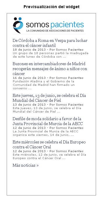 Llevate las noticias de Somos Pacientes a la web de tu asociación