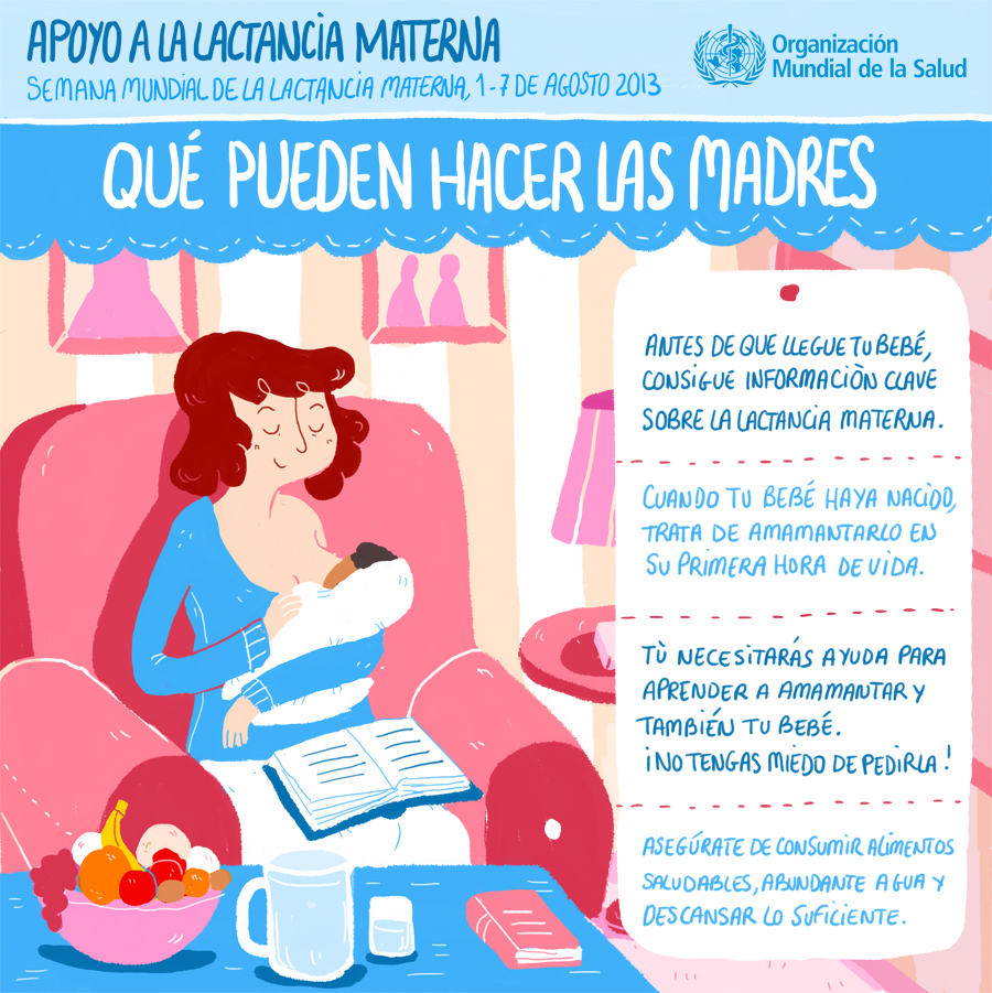 La OMS reclama apoyo para las madres que amamantan