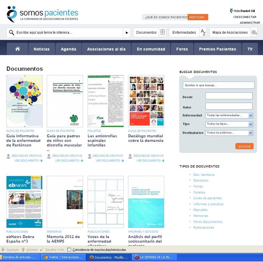 Somos Pacientes pone en marcha una gran biblioteca documental para los pacientes