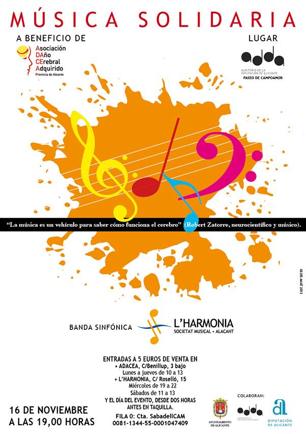 Concierto solidario de L’Harmonia a favor de ADACEA Alicante