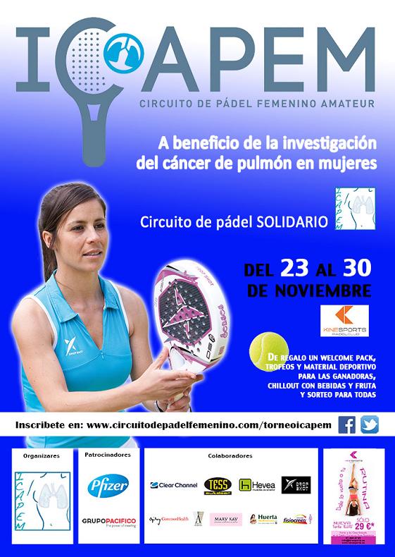 Torneo de pádel femenino para la investigación del cáncer de pulmón