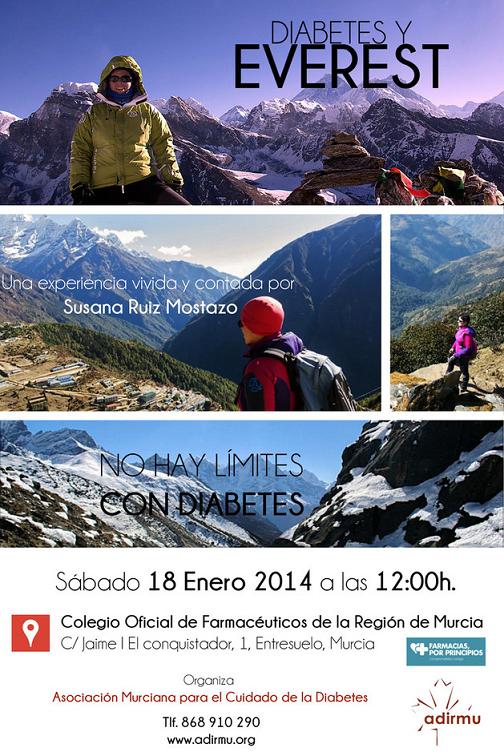 Encuentro ‘Diabetes y Everest’ de ADIRMU, éste sábado en Murcia