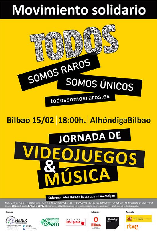 Jornada de música y videojuegos este sábado en Bilbao a favor de las ER