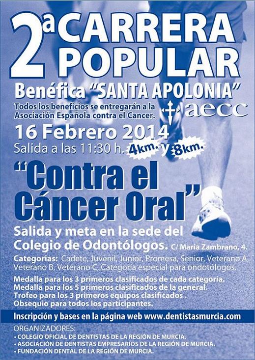 El domingo, en Murcia, carrera solidaria a favor de la AECC