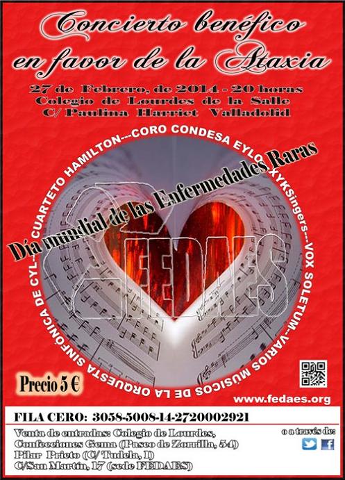 Concierto para incentivar la investigación de la ataxia, el jueves en Valladolid