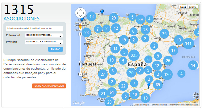 El Mapa de Asociaciones incluye a 51 organizaciones dedicadas al cáncer