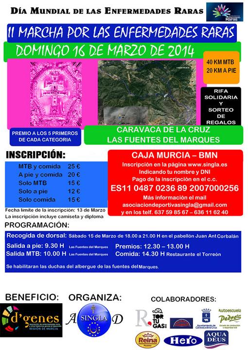 II Marcha por las Enfermedades Raras en Caravaca de la Cruz