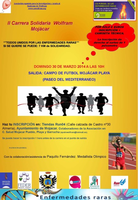 Carrera solidaria en Mojácar para la investigación del síndrome de Wolfram