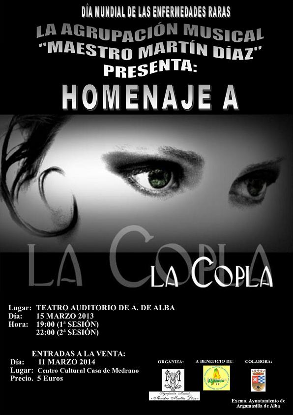 Concierto a favor de ASIMAGA, este sábado en Argamasilla de Alba