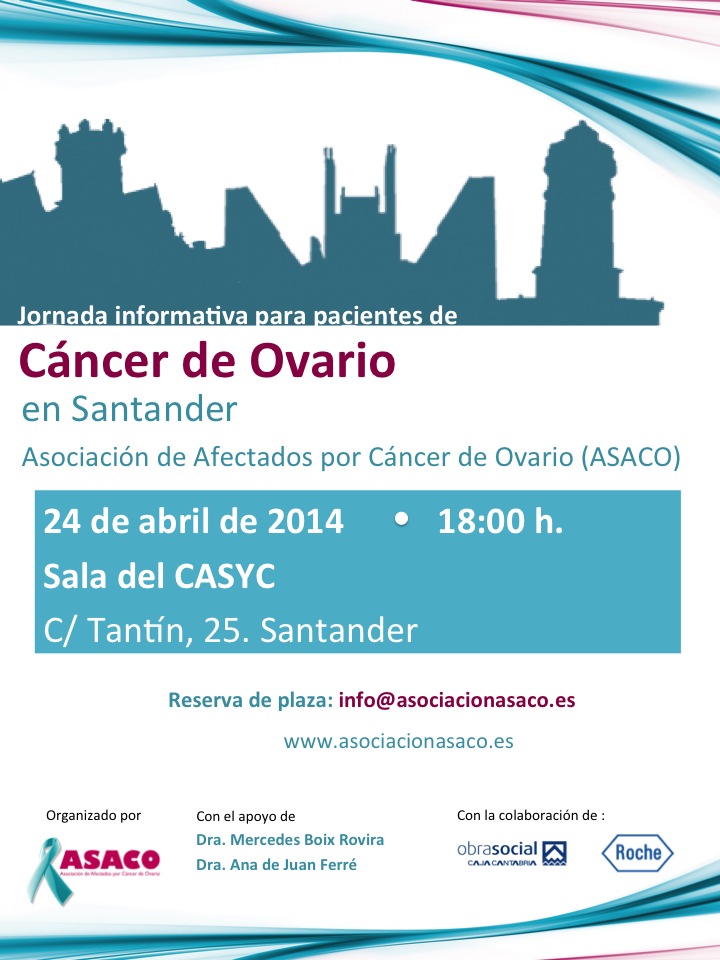 Santander Poster ASACO cancer ovario caja cantabria 2014