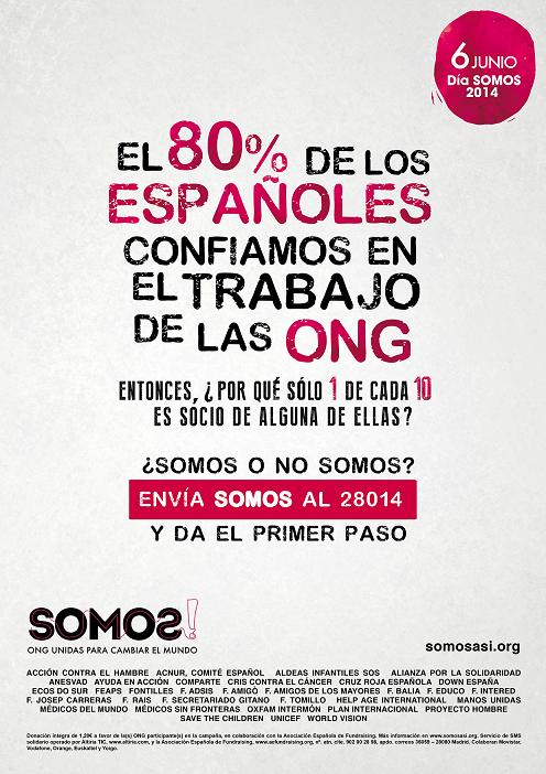 ‘SOMOS’, campaña para un mayor compromiso de los españoles con las ONG