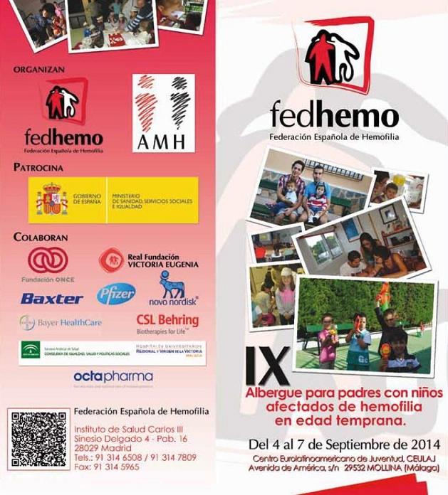 IX albergue de FEDHEMO para familias con niños pequeños con hemofilia
