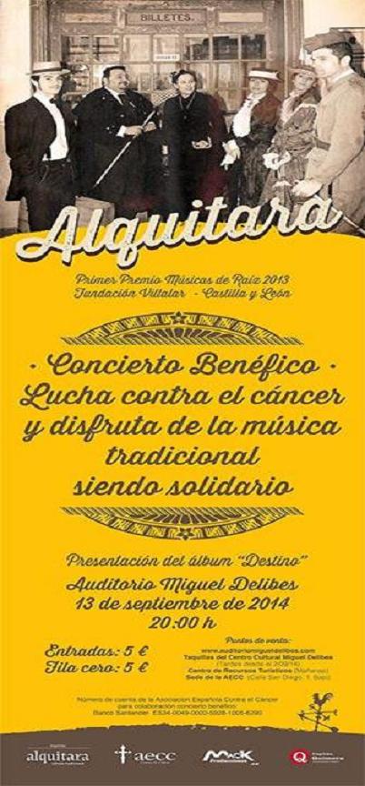 Concierto de Alquitara-Folk a favor de la AECC, este sábado en Valladolid