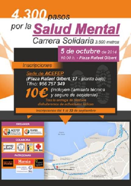 Carrera solidaria ‘4.300 pasos por la Salud Mental’ de ACEFEP, en Ceuta