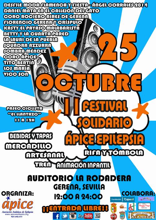 II Festival Solidario Ápice Epilepsia, este sábado en Gerena (Sevilla)