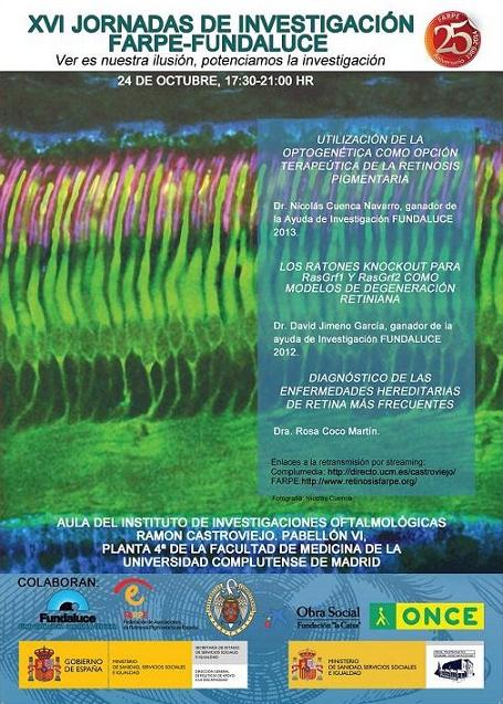 XVI Jornadas de Investigación FARPE-FUNDALUCE, el viernes en Madrid