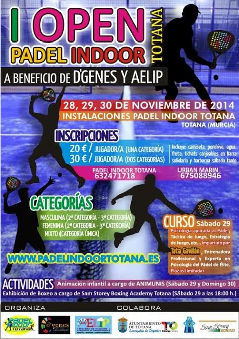 I Open de Pádel Indoor a beneficio de D’genes y la AELIP