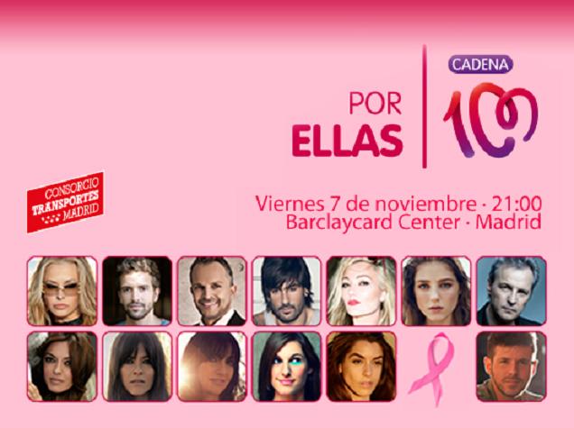 Concierto ‘Por ellas’ frente al cáncer de mama, el viernes en Madrid