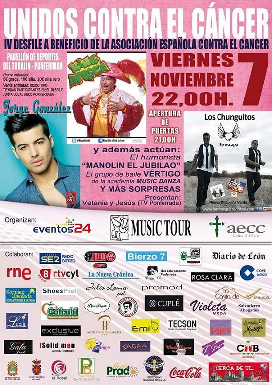 Desfile ‘Unidos contra el Cáncer’ a favor de la AECC, mañana en Ponferrada