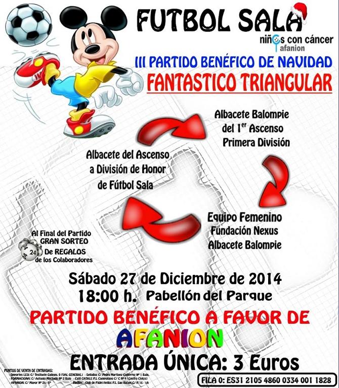 III Triangular de Fútbol Sala de AFANION, este sábado en Albacete