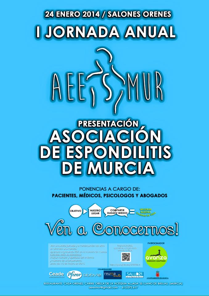 I Jornada de Espondilitis Anquilosante de AEESMUR, el sábado en Murcia