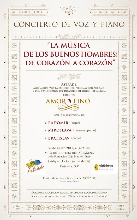 Concierto benéfico a favor de ASTRADE, el viernes en Cartagena