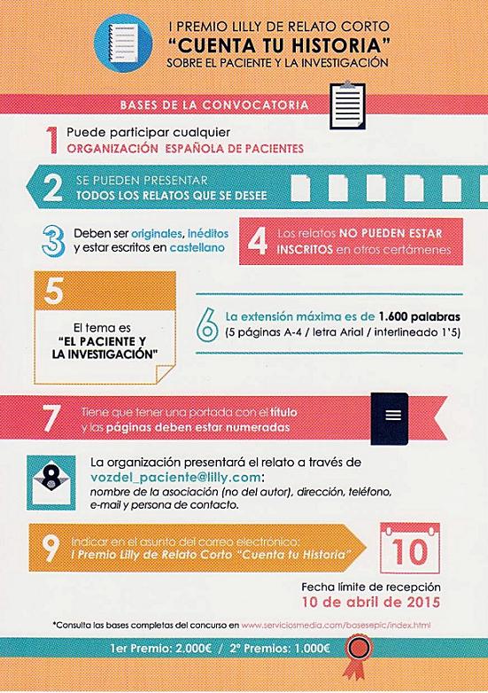 Premio Lilly de relato corto ‘Cuenta tu Historia’ para asociaciones de pacientes
