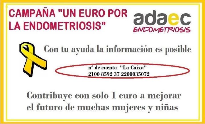 Campaña de donación ‘1 euro por la endometriosis’ de ADAEC