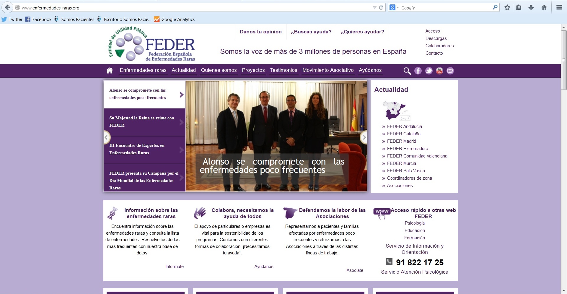 FEDER presenta su nueva página web