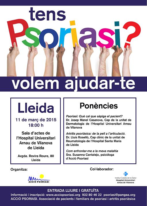 Jornada para pacientes de Acción Psoriasis, el miércoles en Lleida